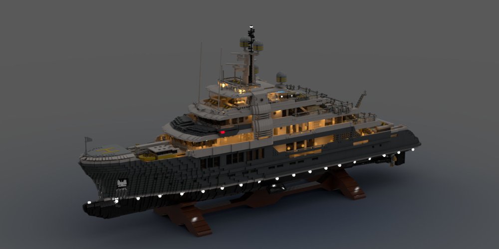 Arjan Oude Kotte from the Netherlands builds yachts out of Lego bricks